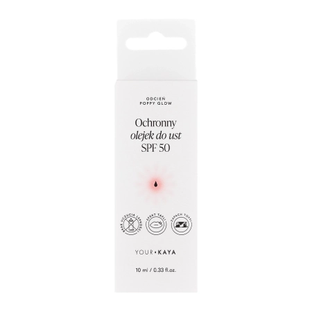Your Kaya - Ochranný olej na rty SPF 50 - Poppy Glow - 10 ml