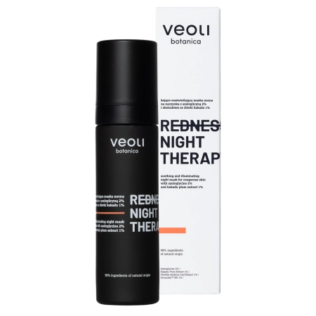Veoli Botanica - Redness Night Therapy - Zklidňující a rozjasňující noční maska na červené žilky - 50 ml
