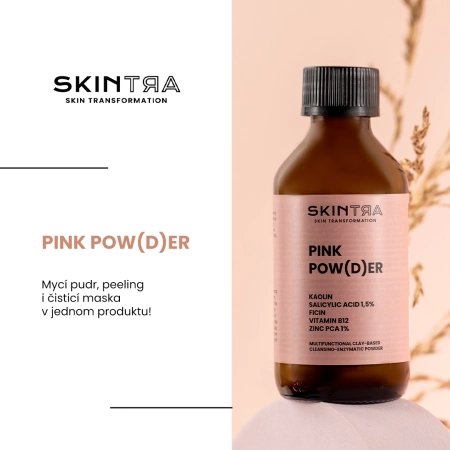 SkinTra - Pink Pow(d)er - Multifunkční čisticí a enzymatický pudr na bázi jílu - 40 g