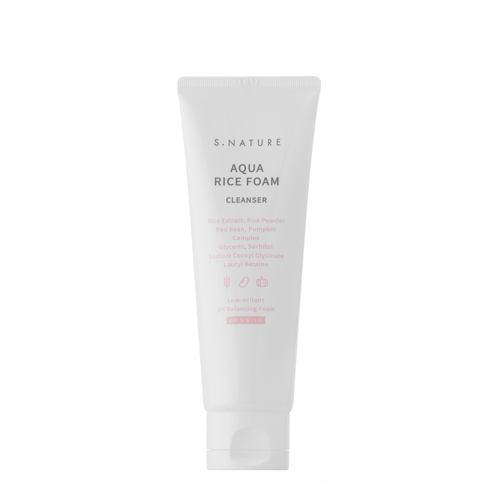 S.Nature - Aqua Rice Foam Cleanser - Rýžová pěna na čištění oličeje - 80 ml