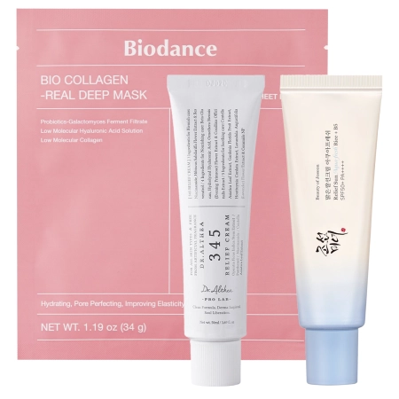 Sada - Daily Glow Set - Opalovací krém 50 ml + Lehký krém 50 ml + Maska 34 g