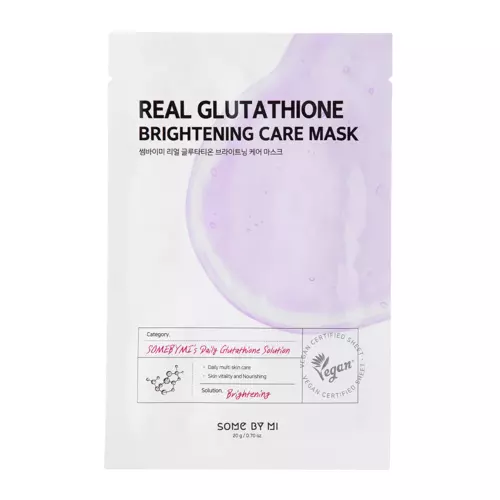 Some By Mi - Real Glutathione Brightening Care Mask - Zesvětlující textilní maska - 20 g