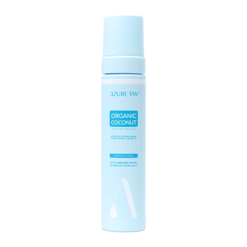 Azure Tan - Organic Coconut Self Tan Mousse - samoopalovací pěna na tělo - středně tmavá až tmavá - 200ml
