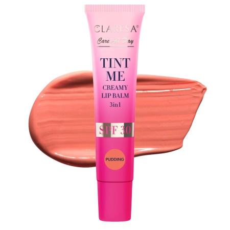 Claresa - Tint Me Creamy Lip Balm 3in1 SPF 30 - Tónovací balzám na rty s SPF 30 - Pudding - 12 ml