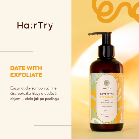 HairTry - Date With Exfoliate - Enzymatický šampon - 500 ml 