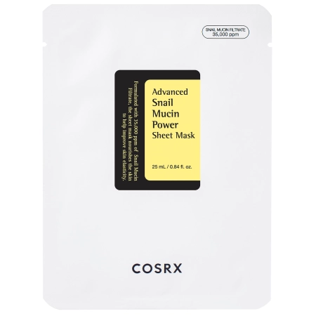 COSRX - Advanced Snail Mucin Power Sheet Mask - Plátýnková maska s hlemýždím slizem - 25 ml