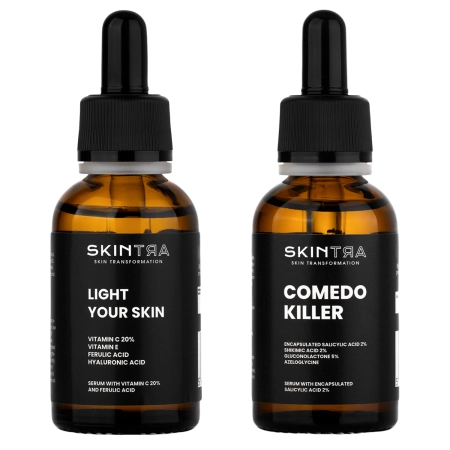 SkinTra - Clear & Bright Duo Set - Čistící sérum 30 ml + Rozjasňující sérum 30 ml