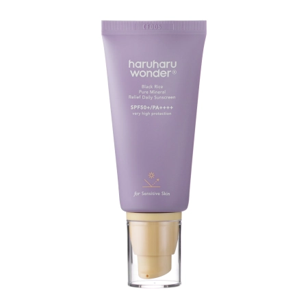 Haruharu Wonder - Black Rice Pure Mineral Relief Daily Sunscreen SPF50+/PA++++ - Hydratační krém na obličej s fyzikálními filtry - 50 ml