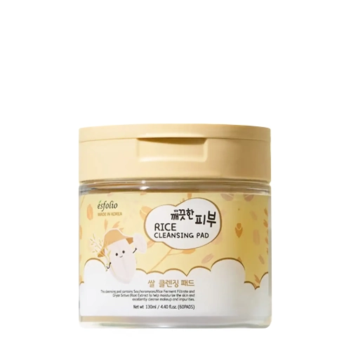Esfolio - Pure Skin Rice Cleansing Pad - Rýžové čistící polštářky - 130ml/60ks