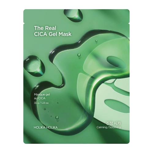 Holika Holika - The Real Gel Mask CICA - Celonoční hloubkově zklidňující maska - 35 g