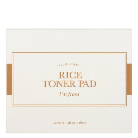 I'm From - Rice Toner Pad - Hydratační a rozjasňující polštářky na obličej - 60ks / 140 ml