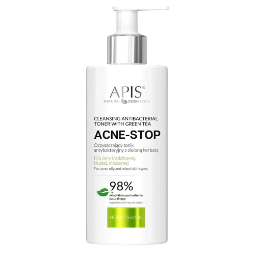 Apis - Home TerApis - Acne-Stop - Cleansing Antibacterial Toner with Green Tea - Čisticí antibakteriální tonikum se zeleným čajem - 300 ml
