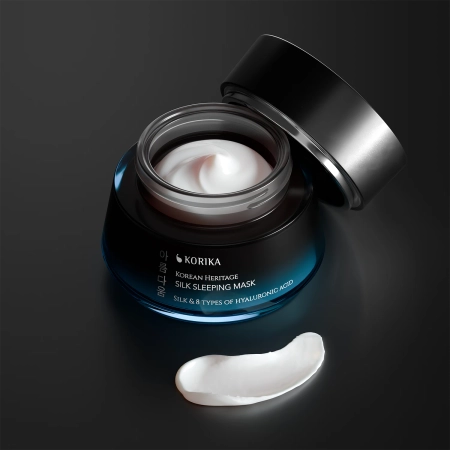 KORIKA - Korean Heritage Silk & 8 Types of Hyaluronic Acid Silk Sleeping Mask - Hydratační noční maska na obličej - 50 ml