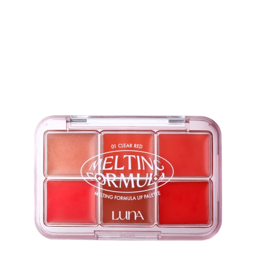 LUNA - Melting Formula Lip Palette - Paleta lesků na rty - 01 Clear Red - 10,2 g