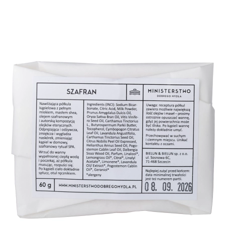 Ministerstwo Dobrego Mydła - Koupelová polokoule Šafrán  - 60 g