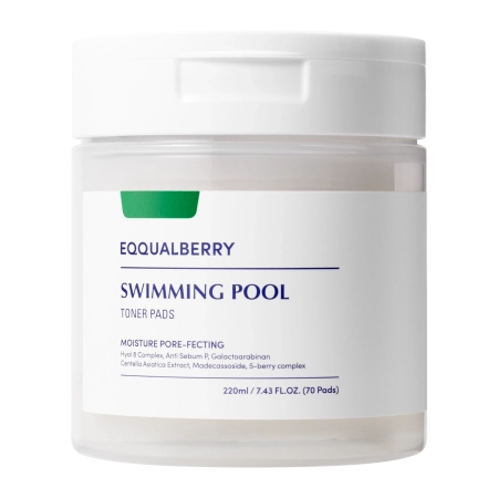EQQUALBERRY - Swimming Pool Toner Pads - Hydratační polštářky na obličej - 70 ks/220ml