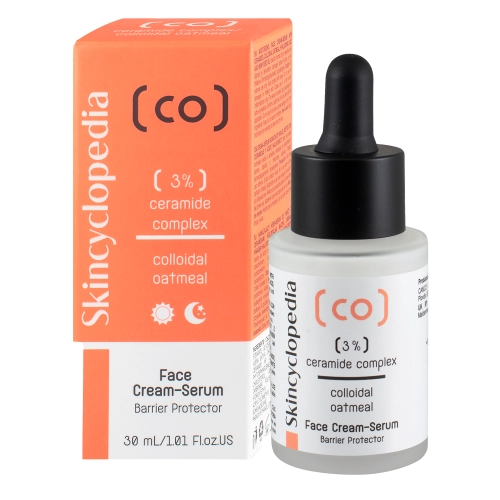 Skincyclopedia - Face Cream-Serum with Ceramide Complex 3% + Koloidní ovesné vločky - Obnovující krémové sérum - 30 ml