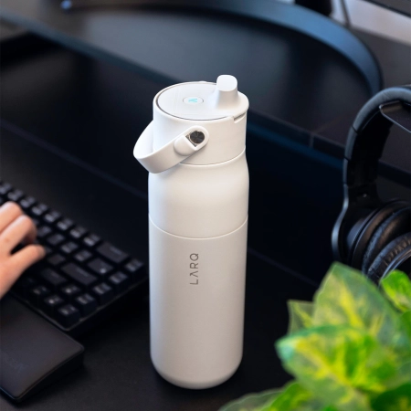 LARQ - Bottle PureVis 2 - Inteligentní, samočistící filtrační lahev, UV-C světlo - Granite White - 1L