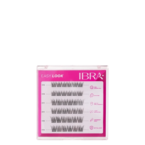 Ibra Makeup - Samolepicí trsové řasy - Easy Look - 3 mm