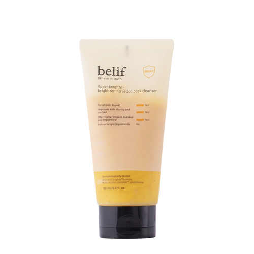 Belif - Super Knights Bright Toning Vegan Pack Cleanser - Rozjasňující pěna na obličej - 150 ml