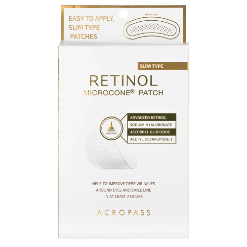 AcroPass - Retinol Microcone Patch Slim Type - Zpevňující náplasti s retinolem a mikrojehličkami - 3x2 ks